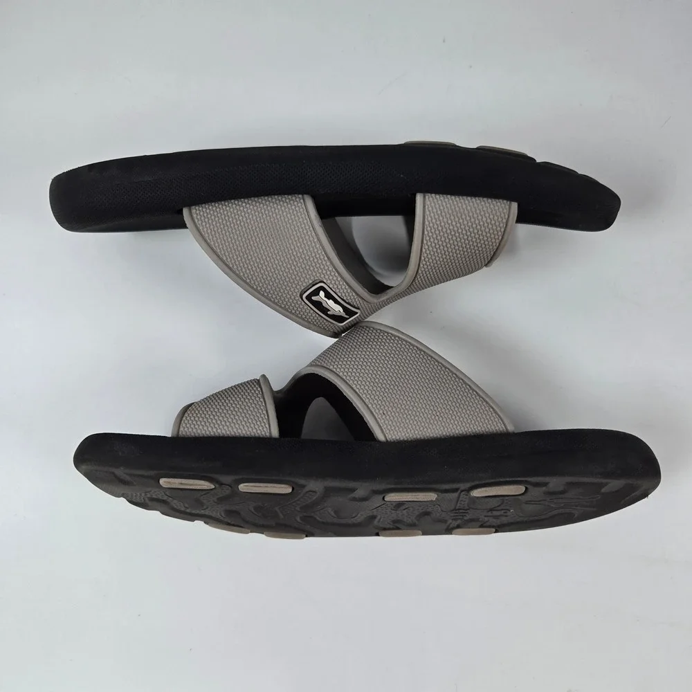 Madeinyaoli Slide Sandals Mens EU 43 Black Gray Swordfish Logo Casual Beach Pool